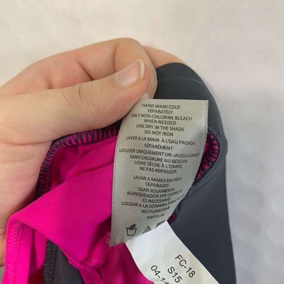 Free Country Interchangeable Skirted Swimwear Bottom NWT Womens XL Steel Fuchsia - Picture 8 of 8